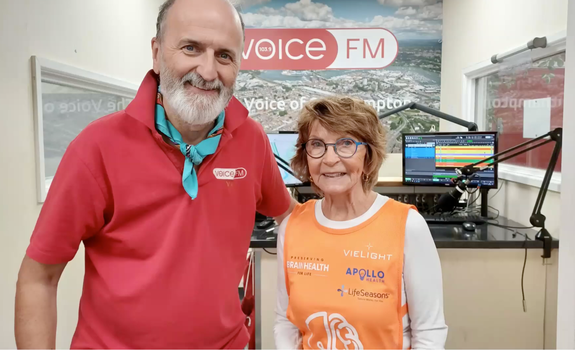 Voice FM Talks with Judy Benjamin About Her Walk, Alzheimer’s, and Brain Health