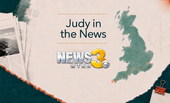 Judy Shares Her England Walk and Message of Hope with News 3
